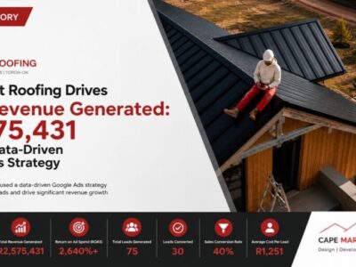 Prominent Roofing Achieves 2,640% Return on Google Ads Investment With Cape Marketing Agency